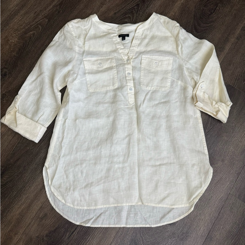 New! 100% linen summer breezy shirt.